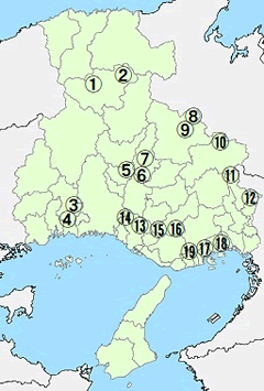 森林ボランティア活動の活動地